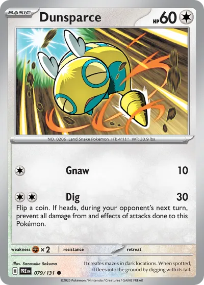 79 Dunsparce Prismatic Evolutions 2025 79 Dunsparce Prismatic Evolutions 2025