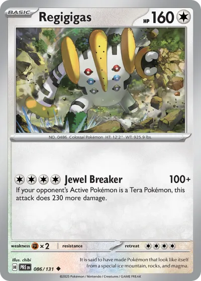 86 Regigigas Prismatic Evolutions 2025 86 Regigigas Prismatic Evolutions 2025