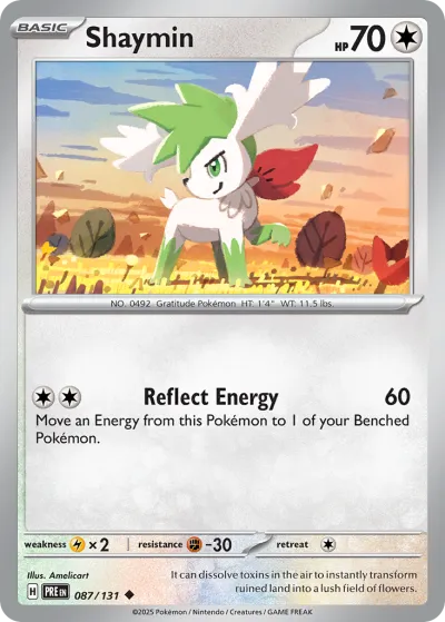 87 Shaymin Prismatic Evolutions 2025 87 Shaymin Prismatic Evolutions 2025