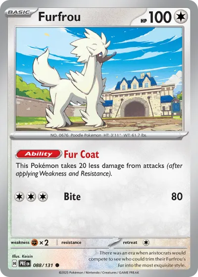 88 Furfrou Prismatic Evolutions 2025 88 Furfrou Prismatic Evolutions 2025