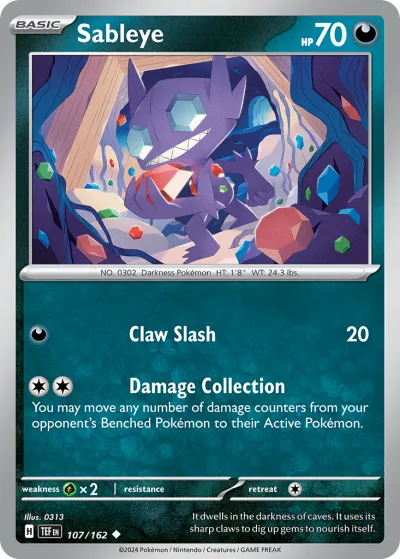 107 Sableye Temporal Forces 2024 107 Sableye Temporal Forces 2024