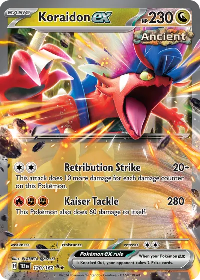 120 Koraidon ex Temporal Forces 2024 120 Koraidon ex Temporal Forces 2024
