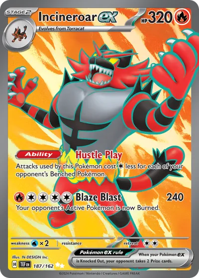 187 Incineroar ex Temporal Forces 2024 187 Incineroar ex Temporal Forces 2024