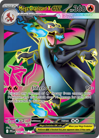 109 Mega Charizard X ex Phantasmal Flames 2025 109 Mega Charizard X ex Phantasmal Flames 2025
