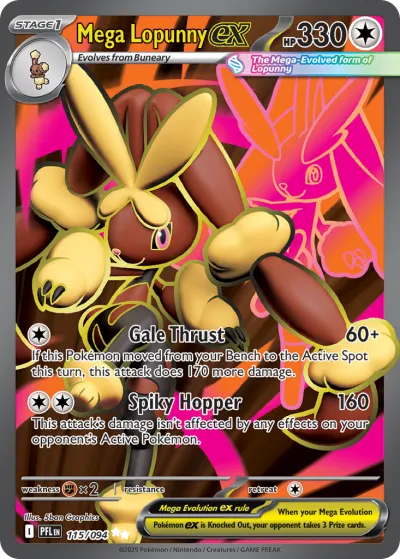 115 Mega Lopunny ex Phantasmal Flames 2025 115 Mega Lopunny ex Phantasmal Flames 2025