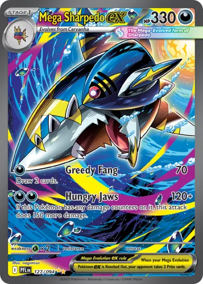 127 Mega Sharpedo ex Phantasmal Flames 2025 127 Mega Sharpedo ex Phantasmal Flames 2025