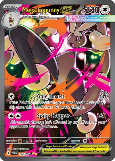 128 Mega Lopunny ex Phantasmal Flames 2025 128 Mega Lopunny ex Phantasmal Flames 2025