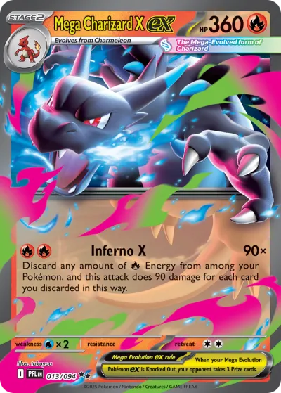 13 Mega Charizard X ex Phantasmal Flames 2025