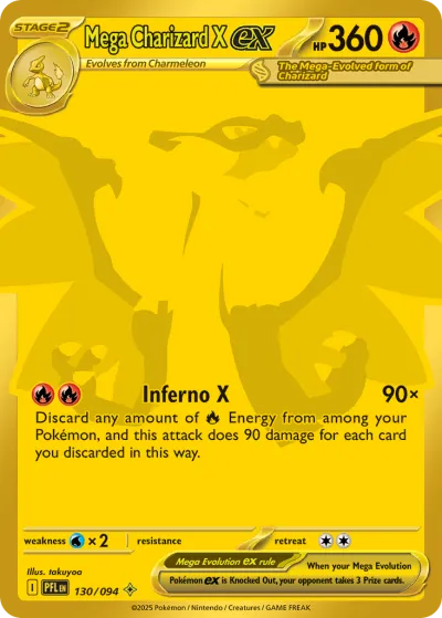 130 Mega Charizard X ex Phantasmal Flames 2025 130 Mega Charizard X ex Phantasmal Flames 2025