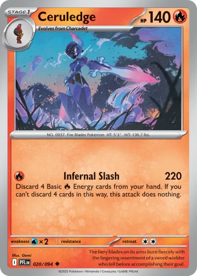 20 Ceruledge Phantasmal Flames 2025