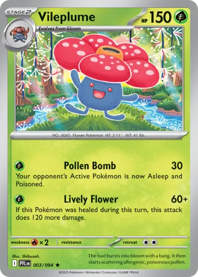 3 Vileplume Phantasmal Flames 2025