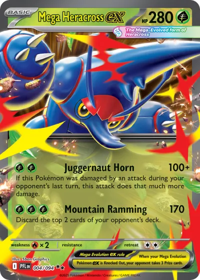 4 Mega Heracross ex Phantasmal Flames 2025