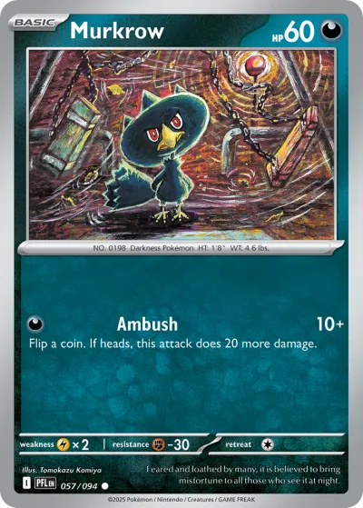 57 Murkrow Phantasmal Flames 2025 57 Murkrow Phantasmal Flames 2025