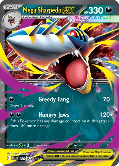 61 Mega Sharpedo ex Phantasmal Flames 2025 61 Mega Sharpedo ex Phantasmal Flames 2025