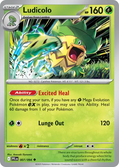 7 Ludicolo Phantasmal Flames 2025