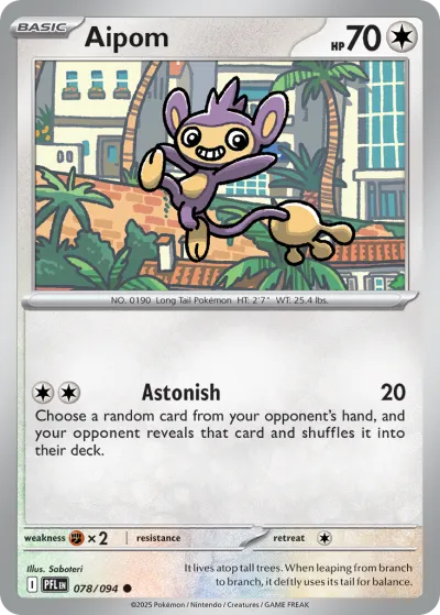78 Aipom Phantasmal Flames 2025 78 Aipom Phantasmal Flames 2025