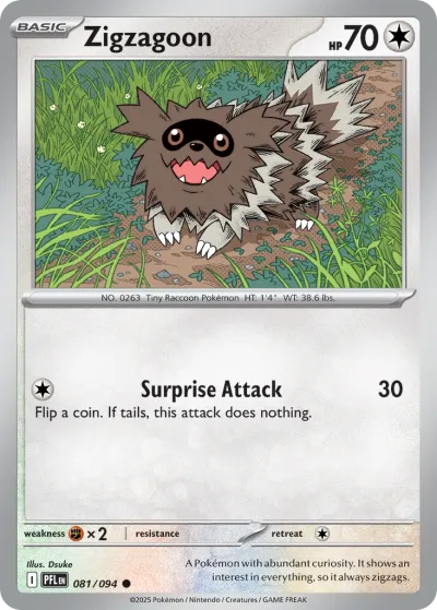 81 Zigzagoon Phantasmal Flames 2025 81 Zigzagoon Phantasmal Flames 2025