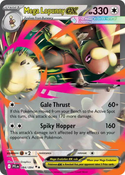 84 Mega Lopunny ex Phantasmal Flames 2025 84 Mega Lopunny ex Phantasmal Flames 2025