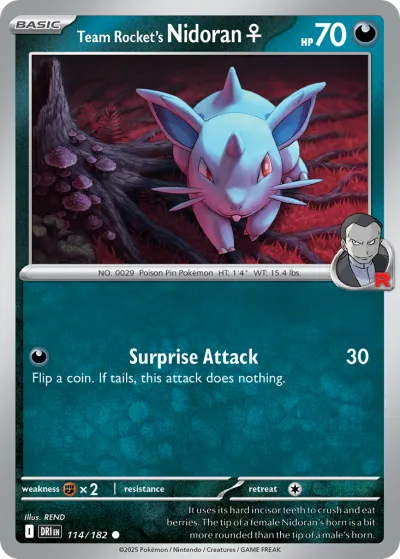 114 Team Rocket's Nidoran♀ Destined Rivals 2025 114 Team Rocket's Nidoran♀ Destined Rivals 2025