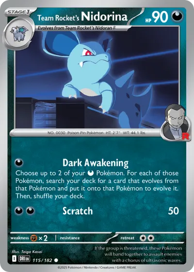 115 Team Rocket's Nidorina Destined Rivals 2025 115 Team Rocket's Nidorina Destined Rivals 2025