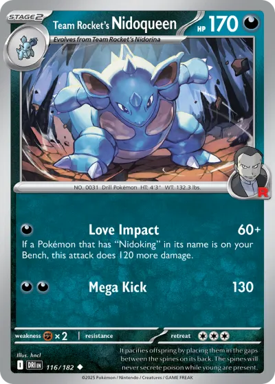 116 Team Rocket's Nidoqueen Destined Rivals 2025 116 Team Rocket's Nidoqueen Destined Rivals 2025