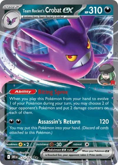 122 Team Rocket's Crobat ex Destined Rivals 2025 122 Team Rocket's Crobat ex Destined Rivals 2025
