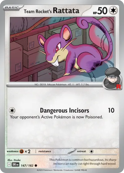 147 Team Rocket's Rattata Destined Rivals 2025 147 Team Rocket's Rattata Destined Rivals 2025