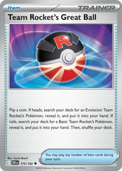 175 Team Rocket's Great Ball Destined Rivals 2025 175 Team Rocket's Great Ball Destined Rivals 2025