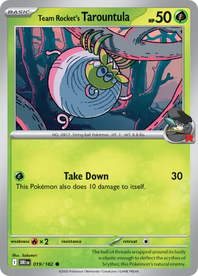 19 Team Rocket's Tarountula Destined Rivals 2025