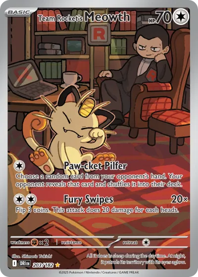 203 Team Rocket's Meowth Destined Rivals 2025 203 Team Rocket's Meowth Destined Rivals 2025