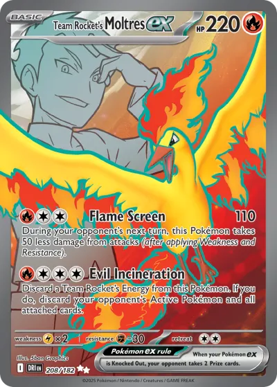 208 Team Rocket's Moltres ex Destined Rivals 2025 208 Team Rocket's Moltres ex Destined Rivals 2025