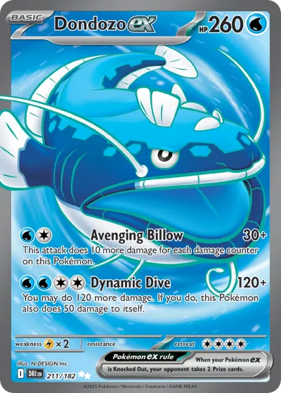 211 Dondozo ex Destined Rivals 2025 211 Dondozo ex Destined Rivals 2025