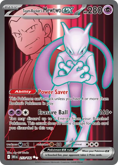 213 Team Rocket's Mewtwo ex Destined Rivals 2025 213 Team Rocket's Mewtwo ex Destined Rivals 2025