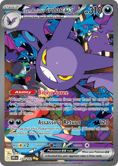234 Team Rocket's Crobat ex Destined Rivals 2025 234 Team Rocket's Crobat ex Destined Rivals 2025