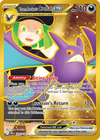 242 Team Rocket's Crobat ex Destined Rivals 2025 242 Team Rocket's Crobat ex Destined Rivals 2025