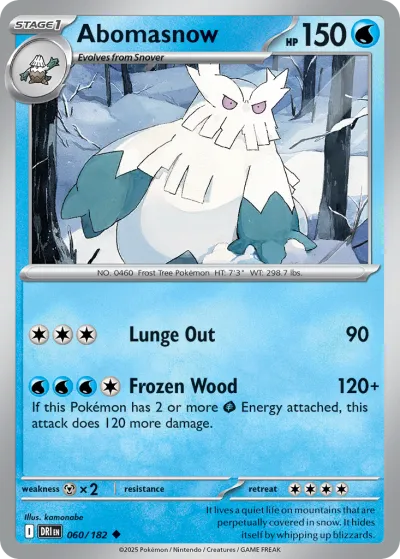 60 Abomasnow Destined Rivals 2025 60 Abomasnow Destined Rivals 2025
