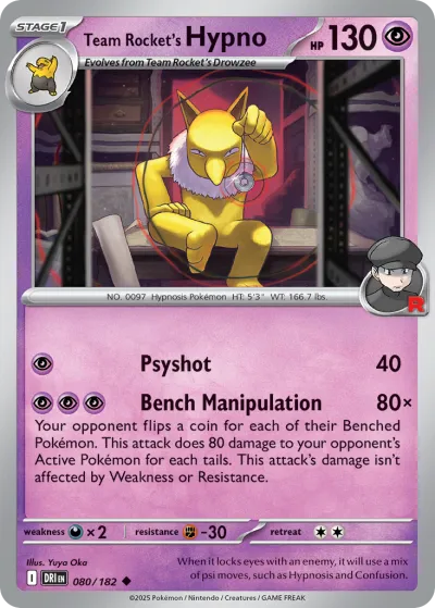 80 Team Rocket's Hypno Destined Rivals 2025 80 Team Rocket's Hypno Destined Rivals 2025
