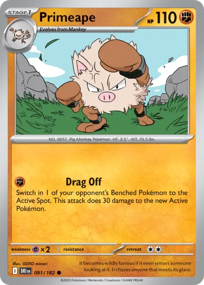 91 Primeape Destined Rivals 2025 91 Primeape Destined Rivals 2025