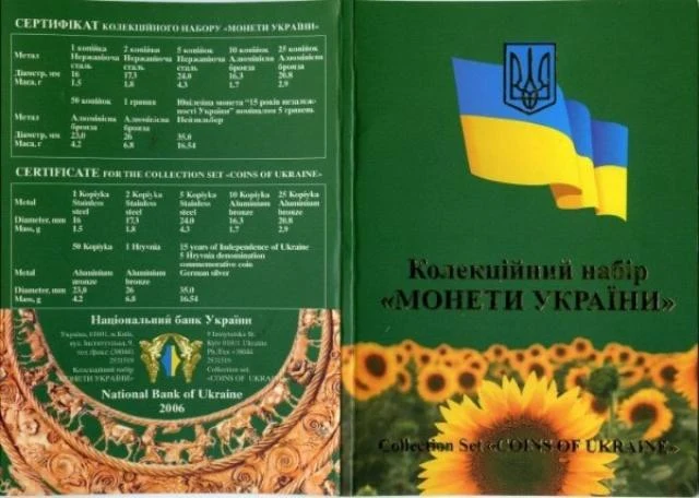 Річний набір монет 2006 Монети НБУ 2006 2006