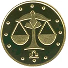 2 ₴ Терези (золото) Знаки зодіаку