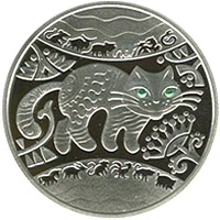 5 ₴ Рік Кота (Кролика, Зайця) Срібні монети НБУ