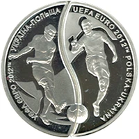 10 ₴ ЄВРО 2012 Срібні монети НБУ