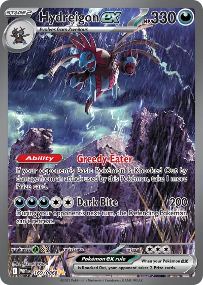 169 Hydreigon ex White Flare 2025 169 Hydreigon ex White Flare 2025