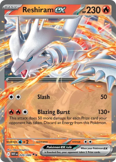 20 Reshiram ex White Flare 2025
