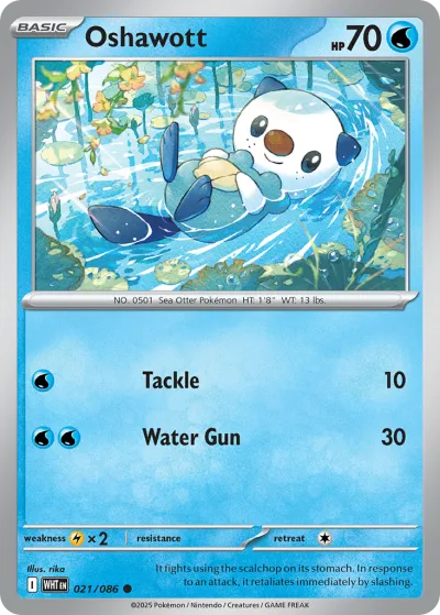 21 Oshawott White Flare 2025