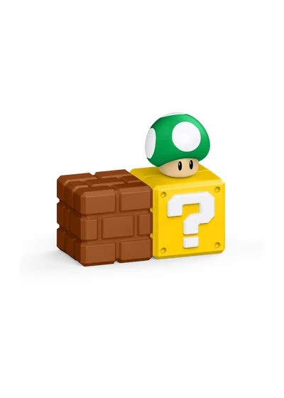 VQ422A Цегляний блок з грибом Kinder Joy Super Mario 2025 VQ422A Цегляний блок з грибом Kinder Joy Super Mario 2025