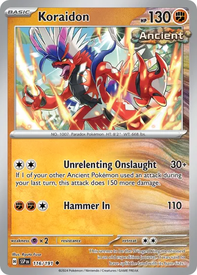 116 Koraidon Surging Sparks 2024 116 Koraidon Surging Sparks 2024