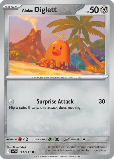 122 Alolan Diglett Surging Sparks 2024 122 Alolan Diglett Surging Sparks 2024