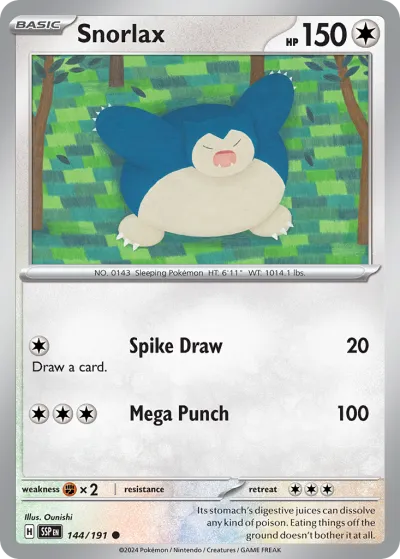 144 Snorlax Surging Sparks 2024 144 Snorlax Surging Sparks 2024