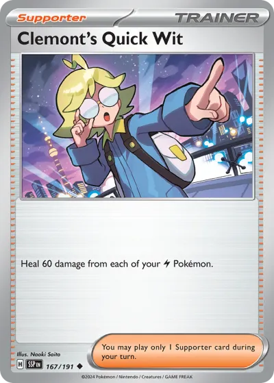 167 Clemont's Quick Wit Surging Sparks 2024 167 Clemont's Quick Wit Surging Sparks 2024